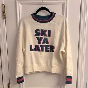 Chaser Cream Sweatshirt Casual Graphic Top